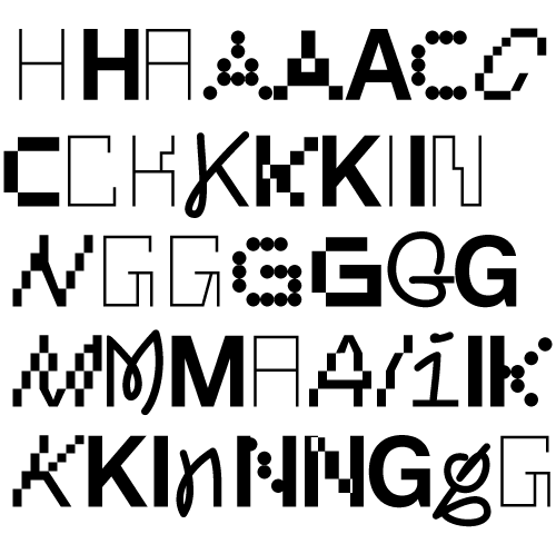 Elementary I typeface (Simon Renaud)